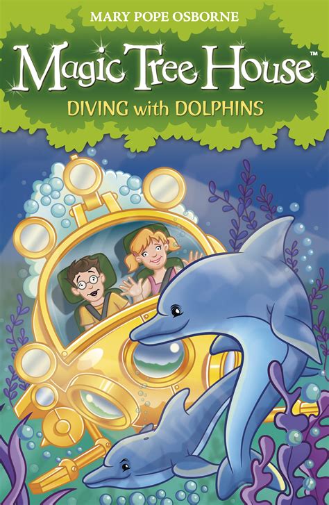 Dolphins at dawn in the magic tree house